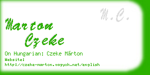 marton czeke business card